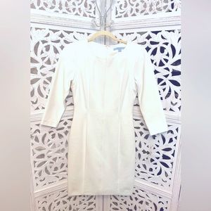 ANTONIO MILANI Cornelia Sheath Silhouette Dress - Ivory ¾ Length Sleeves